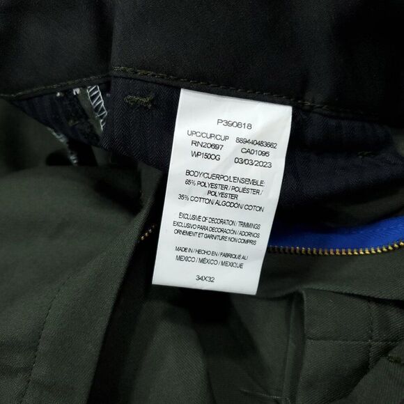 Dickies Slim Fit Tapered Twill Flex Green Work Pants Men's Size 34 x 32 - Picture 6 of 8